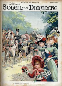 Blumenfest. Nach einem Aquarell von Geo Blott. Gravur in „Le sun-du-dimanche“, 11. Juni