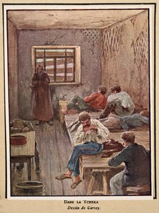 In der Tscheka; aus Histoire des Soviets, veröffentlicht 1922