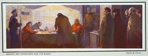 In einem Banktresor während der Revolution, aus Histoire des Soviets, veröffentlicht 1922 von Georges Carrey