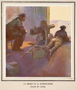 Die Macht des Maschinengewehrs, aus Histoire des Soviets, veröffentlicht 1922 von Georges Carrey