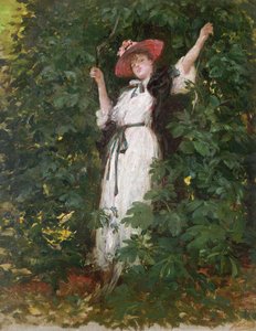 Sarah Bernhardt in den Bäumen von Georges Clairin