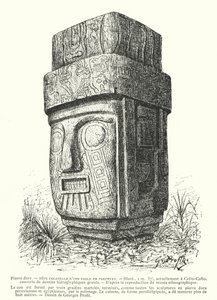 Kolossales geschnitztes Porphyr-Inka-Idol