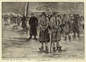 Soshi (von Politikern bezahlte Männer, um eine Sache mit körperlicher Gewalt zu verteidigen) beobachten die Abgeordneten am Ausgang des Parlamentsgebäudes