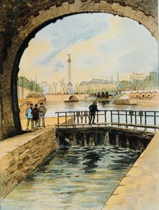 Schleuse des Canal St. Martin, Paris, 1890