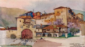Das griechische Kloster von Dohiar, 19. Jahrhundert von Georges Kossiakoff