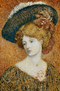 Frau mit Hut; Femme au Chapeau - Vrouw met Hoed von Georges Lemmen