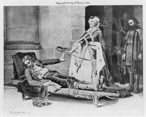 Tadeusz Kosciuszko lehnt das von Katharina II. angebotene Schwert ab, 1883
