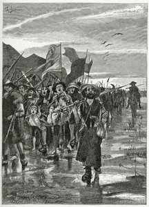 Le Torrent des rebelles - Illustration aus Han d’Islande, 19. Jahrhundert von Georges Marie Rochegrosse