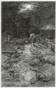 Friedhof Montmartre - Illustration aus Napoléon le Petit, 19. Jahrhundert von Georges Marie Rochegrosse