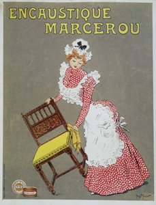 Werbung für Holzpolitur „Encaustic Marcerou“ von Georges Meunier