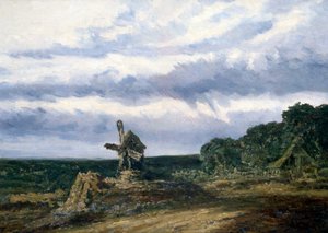 Landschaft mit Mühle von Georges Michel