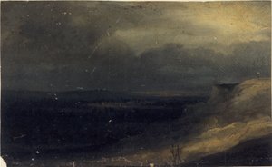 Vermutliche Ansicht von Montmartre, ca. 1830 von Georges Michel