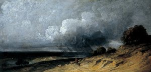 Sturm über Montmartre, ca. 1763 - 1843 von Georges Michel