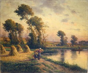 Landschaft von Georges Philibert Charles Maroniez