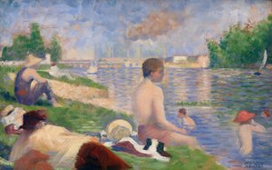 Endgültige Studie für Badende in Asnières, 1883 von Georges Pierre Seurat