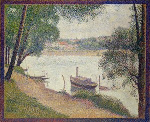 Graues Wetter, Grande Jatte, ca. 1886-88 von Georges Pierre Seurat