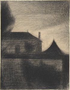 Haus in der Dämmerung von Georges Pierre Seurat