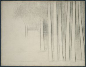 Baumstämme (Studie für La Grande Jatte) von Georges Pierre Seurat