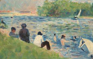 Badende (Studie für "Badende in Asnières") von Georges Seurat