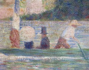 Badende in Asnieres, 1884 (Detail) von Georges Seurat
