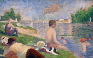Endstudie für "Badende in Asnières" von Georges Seurat