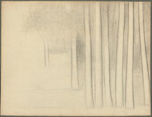 Baumstämme (Studie für La Grande Jatte) von Georges Seurat