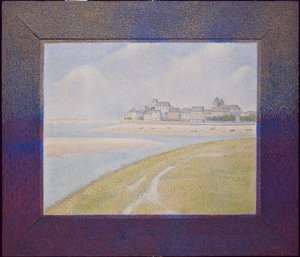 Blick auf Le Crotoy, von stromaufwärts, 1889