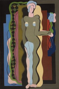 Akt mit Blume; Nu a la fleur, 1928