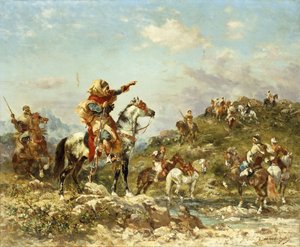 Arabische Krieger zu Pferd von Georges Washington