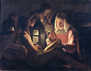 Der Heilige Sebastian wird von der Heiligen Irene und den Heiligen Frauen gepflegt von Georges de La Tour