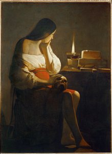 La Madeleine à la Veilleuse - Magdalena mit dem Nachtlicht von Georges de La Tour
