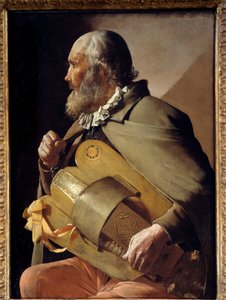 Das alte Band. Gemälde von Georges de La Tour. Madrid, Prado Museum