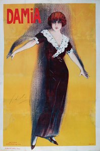 Plakatwerbung für Damia (1889-1978) von Georges pseudonym of Edmond Vernier Dola