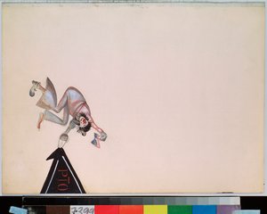 Bühnenbild für die Operette Girofle-Girofla von Georgy Bogdanovich Yakulov