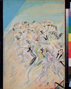 Bühnenbild für die Operette Girofle-Girofla von Charles Lecocq von Georgy Bogdanovich Yakulov