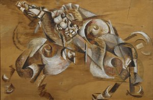 Löwe greift ein Pferd an, 1917-1918