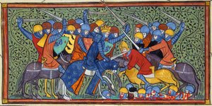 Karl Martell in der Schlacht von Tours, Große Chroniken von Frankreich