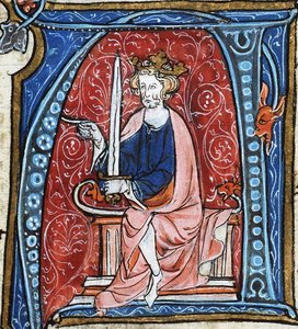 Konrad I. der Jüngere, König von Ostfranken, aus dem Spieghel Historiael von Jacob van Maerlant, ca. 1330 von Georgia Levan Ramishvili from Tbilisi