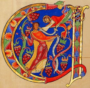 Gott spricht zu Jeremia, Winchester-Bibel, 1160-75