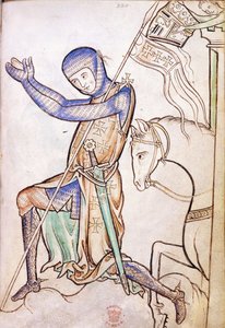Kniender Ritter aus dem Westminster Psalter, 13. Jahrhundert von Georgia Levan Ramishvili from Tbilisi