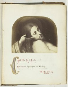 Ohne Titel [Illustration von Jesus mit biblischem Zitat], 1855-1868