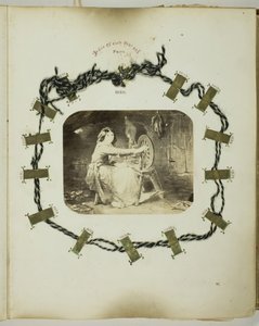 Ohne Titel [Frau beim Spinnen], 1855-68 von Georgina Cowper