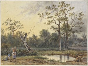 Landschaft mit zwei Sammlerinnen