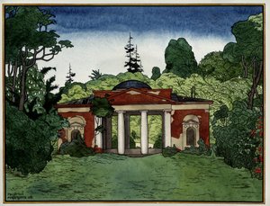 Ein Pavillon im Park von Tsaritsino (Moskau, Russland) von Georgy Narbut