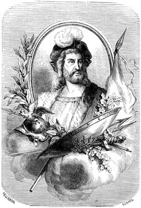 Pierre Terrail de Bayard, französischer Soldat des 16. Jahrhunderts, 1882-1884 von Gerard
