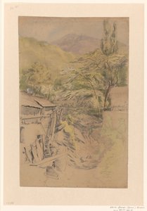 Berglandschaft mit Wassermühle von Gerard Bilders