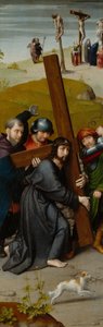 Christus trägt das Kreuz, mit der Kreuzigung, ca. 1510