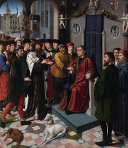 Das Urteil des Cambyses (linkes Panel)