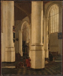 Innenansicht der Oude Kerk in Delft mit dem Grab von Vizeadmiral Pieter Pietersz Heijn