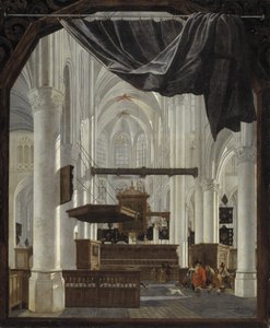 Innenraum der Sint Gertrudiskerk in Bergen op Zoom von Gerard Houckgeest